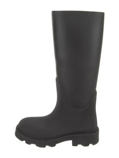 Pre-owned Burberry Rubber Rain Boots In Black