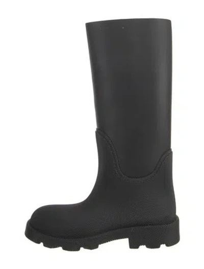 Pre-owned Burberry Rubber Rain Boots In Black