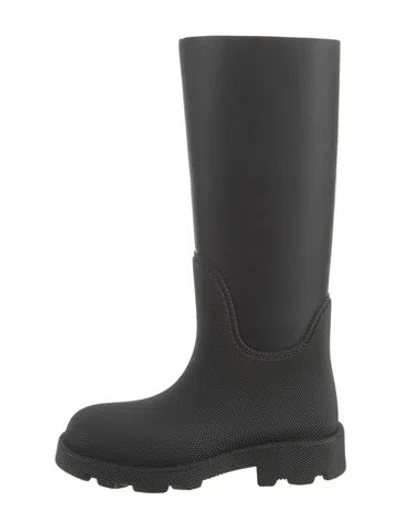Pre-owned Burberry Rubber Rain Boots In Black