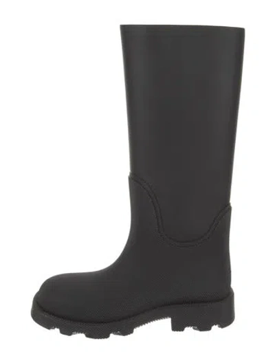 Pre-owned Burberry Rubber Rain Boots In Black