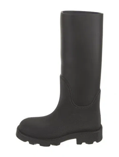 Pre-owned Burberry Rubber Rain Boots In Black