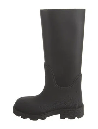 Pre-owned Burberry Rubber Rain Boots In Black