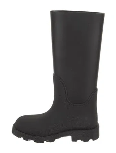 Pre-owned Burberry Rubber Rain Boots In Black