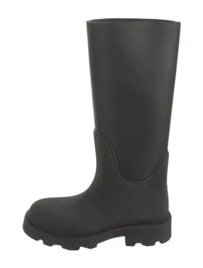 Pre-owned Burberry Rubber Rain Boots In Black