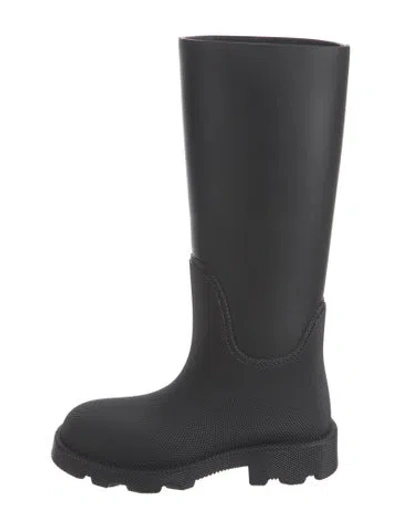 Pre-owned Burberry Rubber Rain Boots In Black