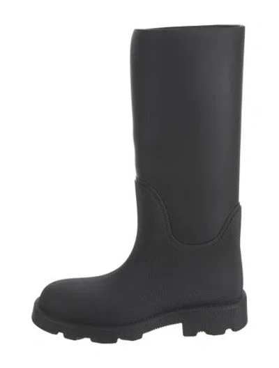 Pre-owned Burberry Rubber Rain Boots In Black