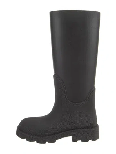 Pre-owned Burberry Rubber Rain Boots In Black