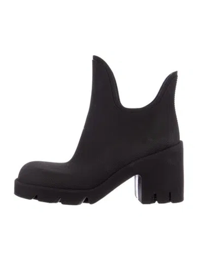 Pre-owned Burberry Rubber Rain Boots In Black