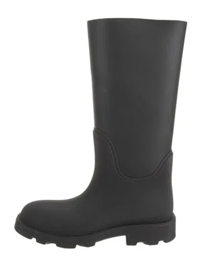 Pre-owned Burberry Rubber Rain Boots In Black