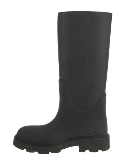 Pre-owned Burberry Rubber Rain Boots In Black