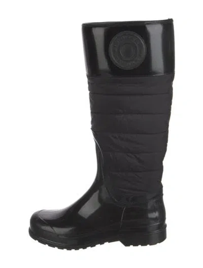 Pre-owned Burberry Rubber Rain Boots In Black