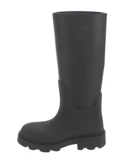 Pre-owned Burberry Rubber Rain Boots In Black