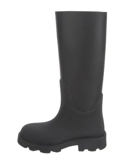 Pre-owned Burberry Rubber Rain Boots In Black