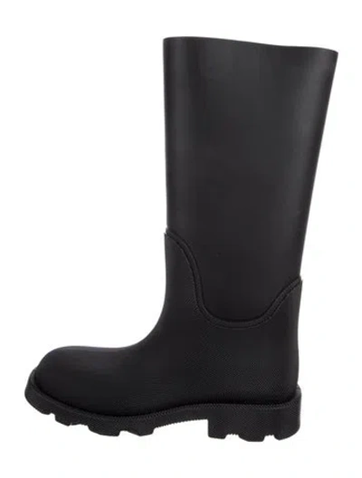 Pre-owned Burberry Rubber Rain Boots In Black