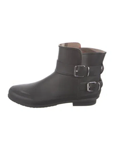 Pre-owned Burberry Rubber Rain Boots In Black