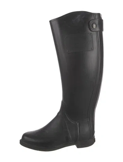 Pre-owned Burberry Rubber Rain Boots In Black