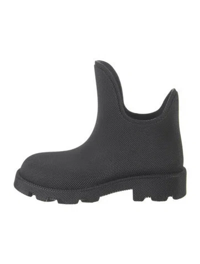 Pre-owned Burberry Rubber Rain Boots In Black