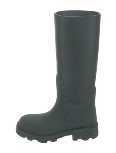 Pre-owned Burberry Rubber Rain Boots In Green
