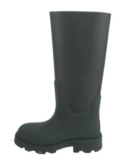 Pre-owned Burberry Rubber Rain Boots In Green