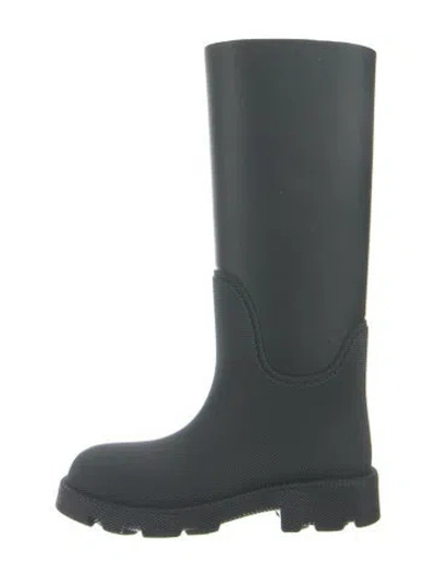 Pre-owned Burberry Rubber Rain Boots In Green