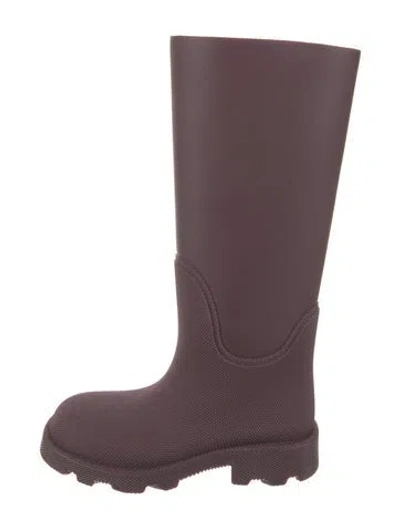 Pre-owned Burberry Rubber Rain Boots In Purple