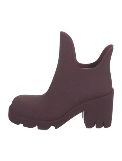 Pre-owned Burberry Rubber Rain Boots In Purple