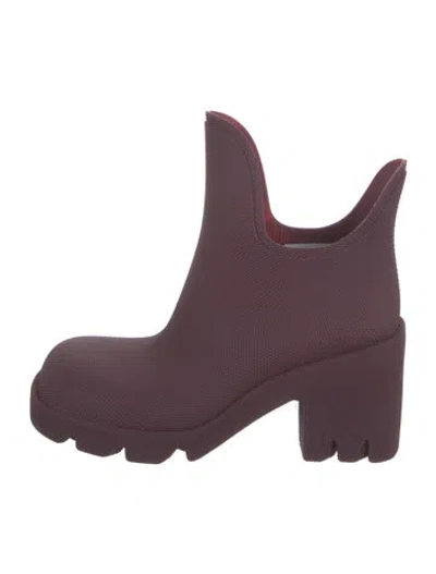 Pre-owned Burberry Rubber Rain Boots In Purple