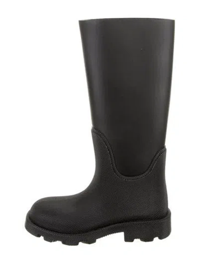 Pre-owned Burberry Rubber Rain Boots W/ Tags In Black