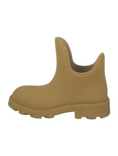 Pre-owned Burberry Rubber Rain Boots W/ Tags In Neutral