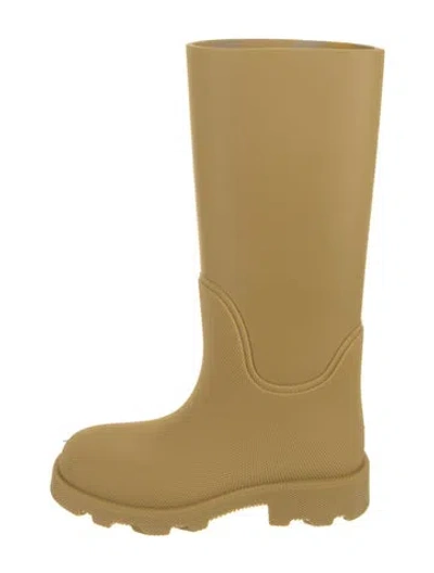 Pre-owned Burberry Rubber Rain Boots In Yellow