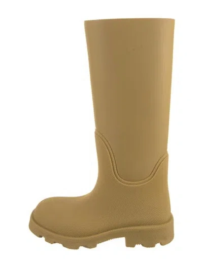 Pre-owned Burberry Rubber Rain Boots In Yellow