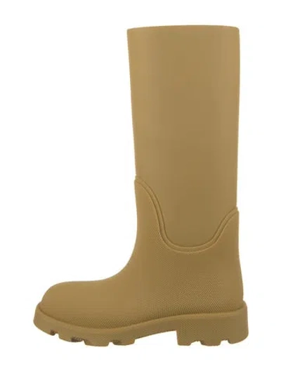Pre-owned Burberry Rubber Rain Boots In Yellow