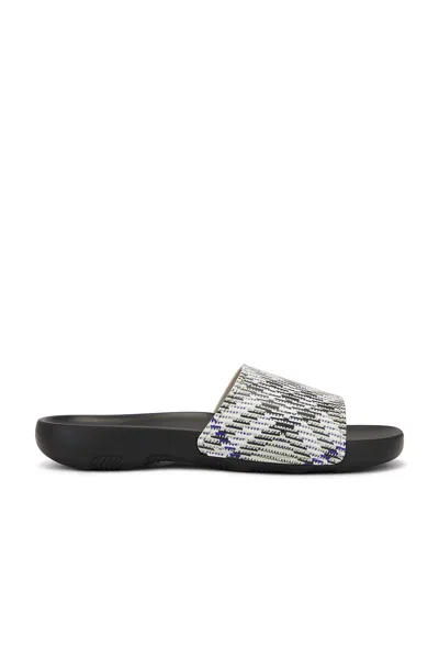Burberry Dive Embossed Check Pool Slide Sandal In Multicolor