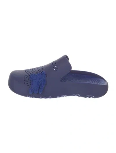 Pre-owned Burberry Rubber Slides In Blue