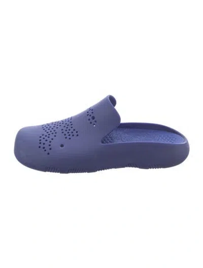 Pre-owned Burberry Rubber Slides In Blue