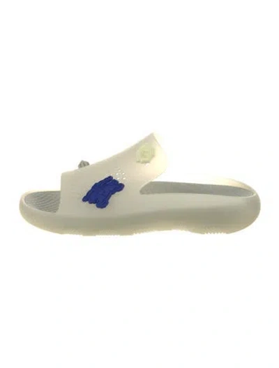 Pre-owned Burberry Rubber Slides In Neutral