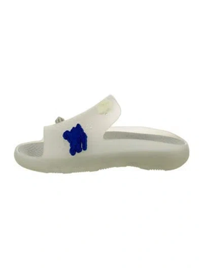 Pre-owned Burberry Rubber Slides In Neutral