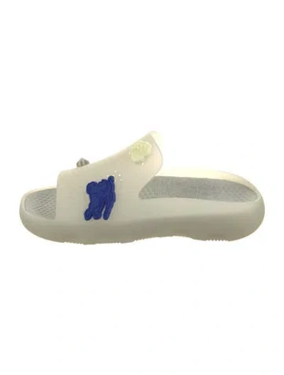 Pre-owned Burberry Rubber Slides In Neutral