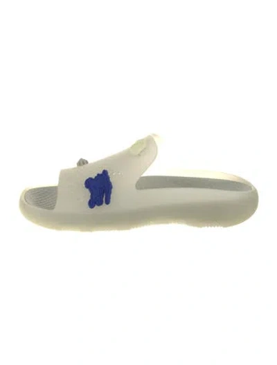 Pre-owned Burberry Rubber Slides In Neutral