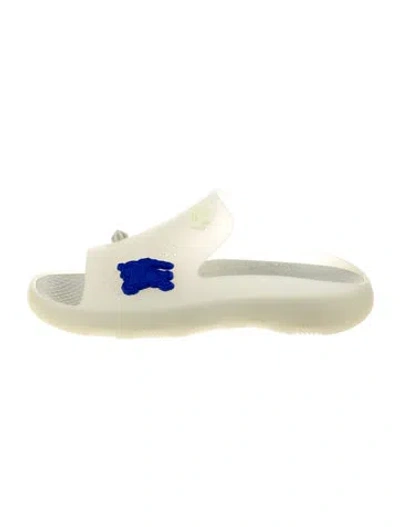 Pre-owned Burberry Rubber Slides In Neutral