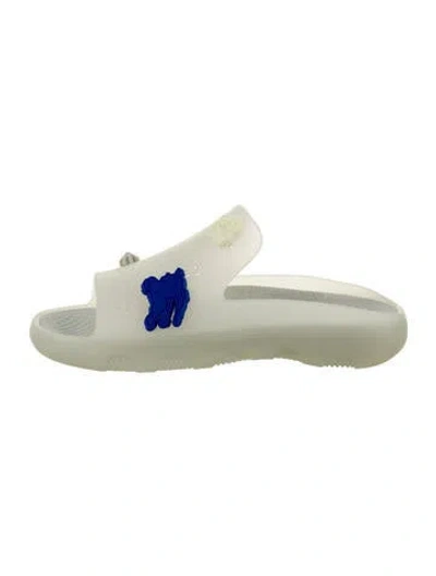 Pre-owned Burberry Rubber Slides In Neutral