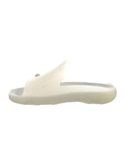 Pre-owned Burberry Rubber Slides In Neutrals