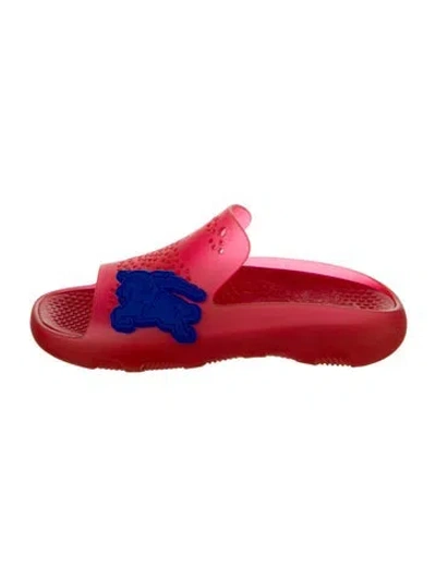 Pre-owned Burberry Rubber Slides In Pink