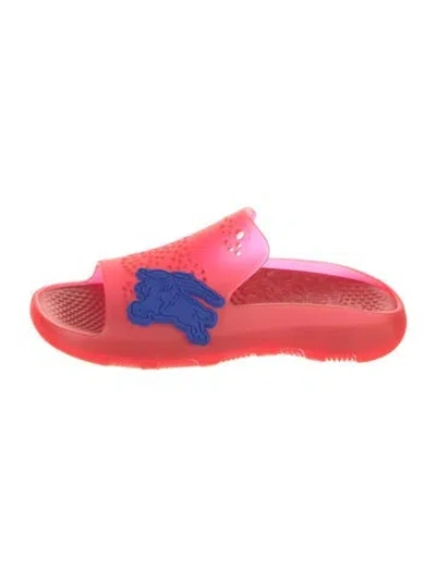 Pre-owned Burberry Rubber Slides In Red