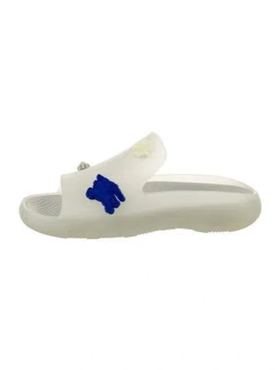 Pre-owned Burberry Rubber Slides In Transparent