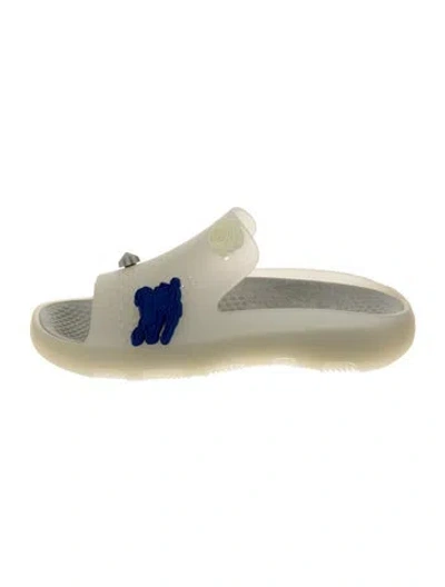 Pre-owned Burberry Rubber Slides W/ Tags In Gray