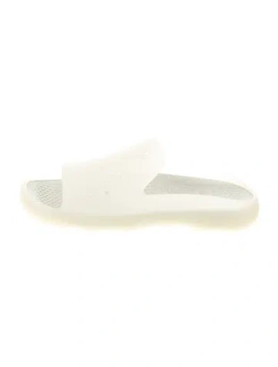 Pre-owned Burberry Rubber Slides W/ Tags In Neutral