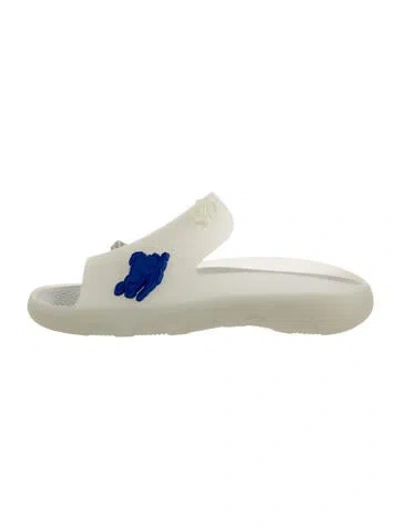 Pre-owned Burberry Rubber Slides W/ Tags In Neutral