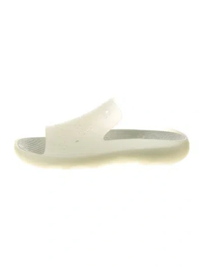 Pre-owned Burberry Rubber Slides W/ Tags In White
