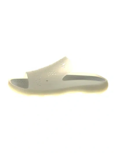 Pre-owned Burberry Rubber Slides In White